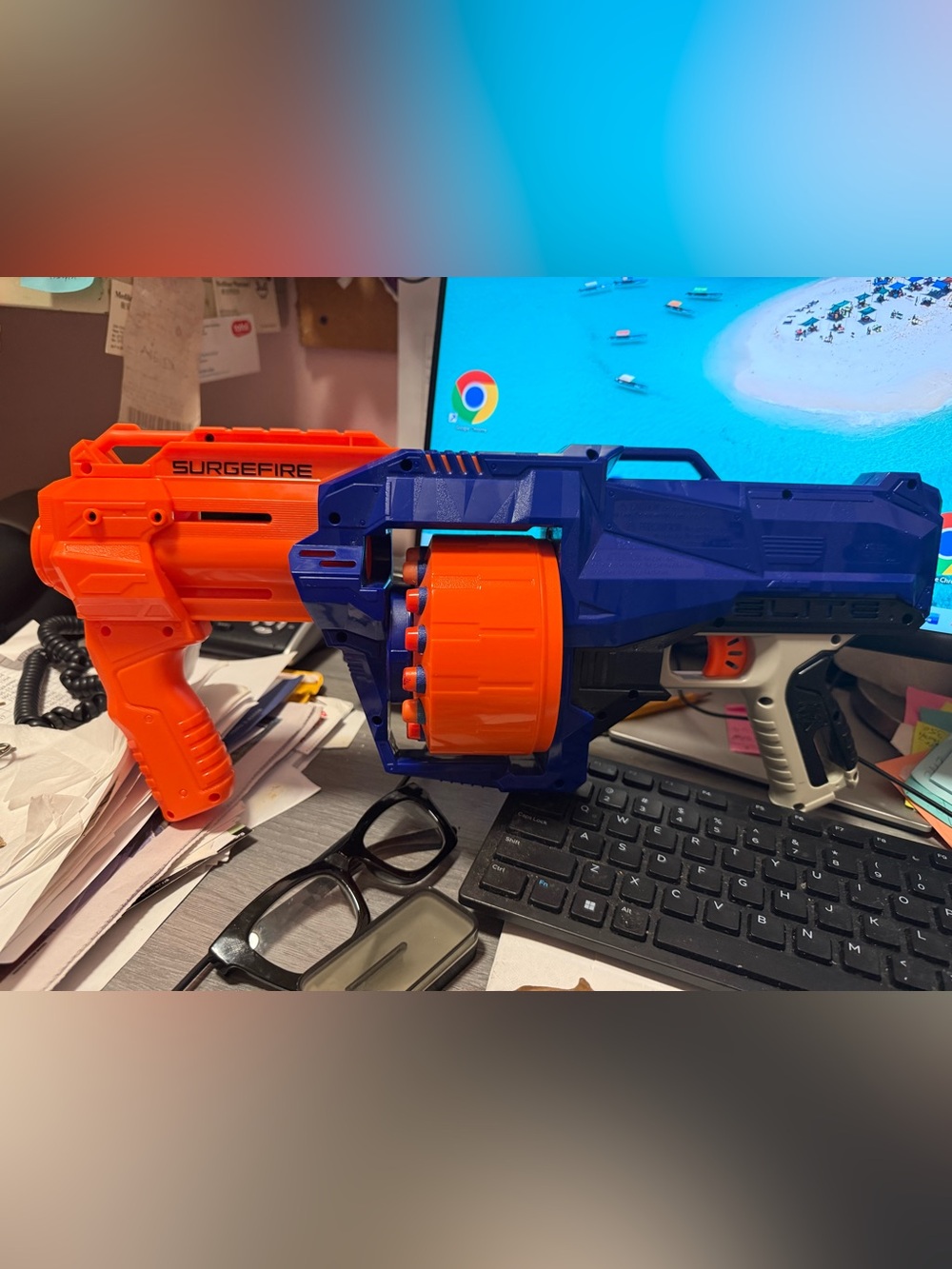Blue & Orange Kids Foam Dart Blaster - Exciting Target Play